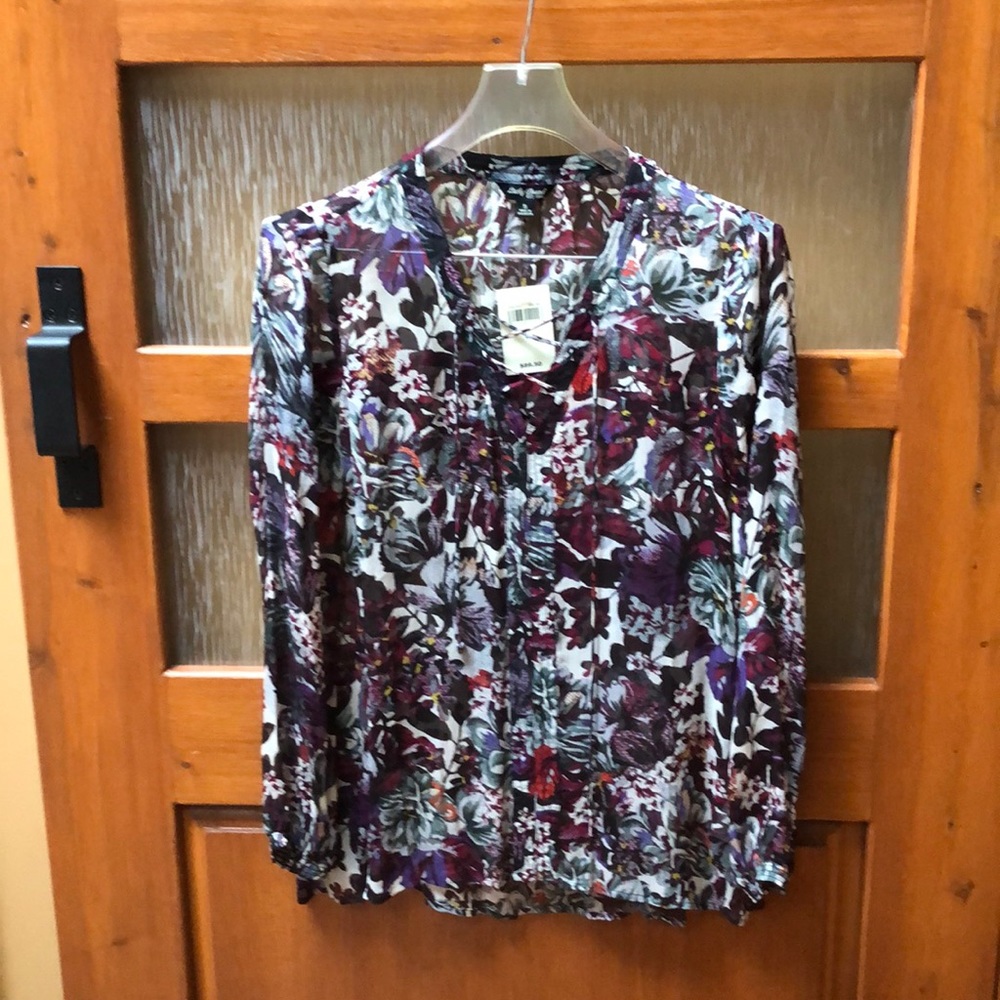 LUCKY BRAND! New! Never worn! Sheer Peasant Blouse